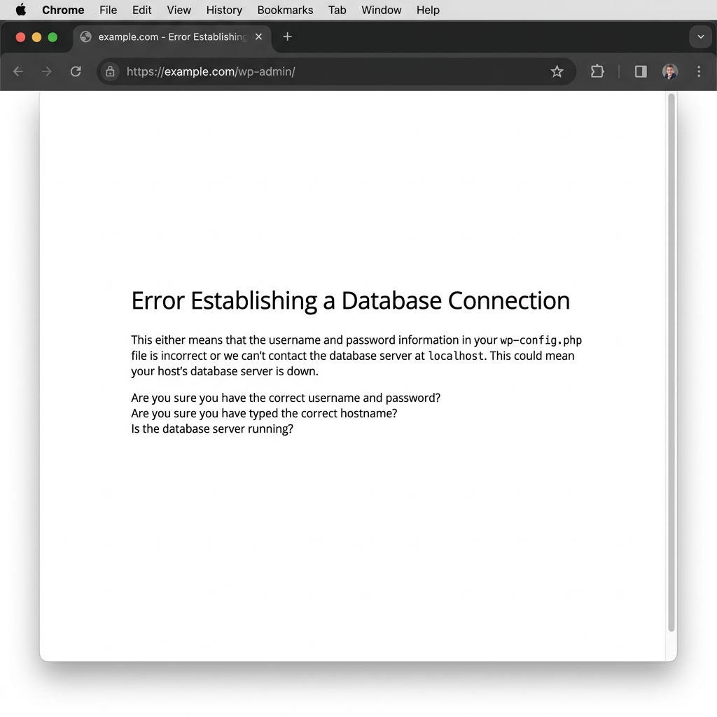 Error Establishing a Database Connection